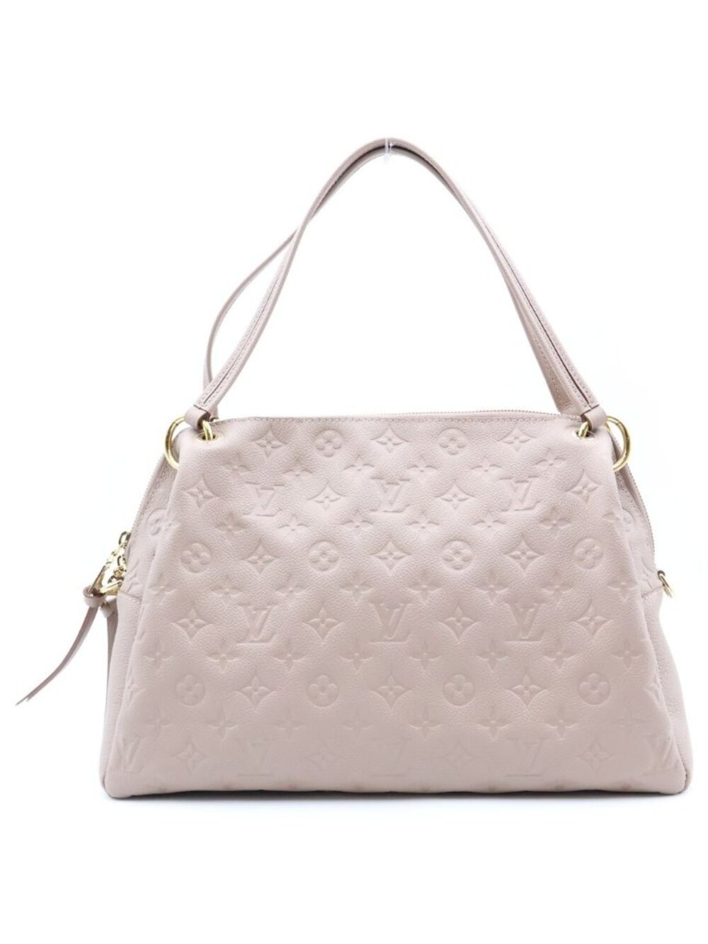 Louis Vuitton Monogram Empreinte Pontu PM Tote Bag 2-Way Shoulder Leather Beige